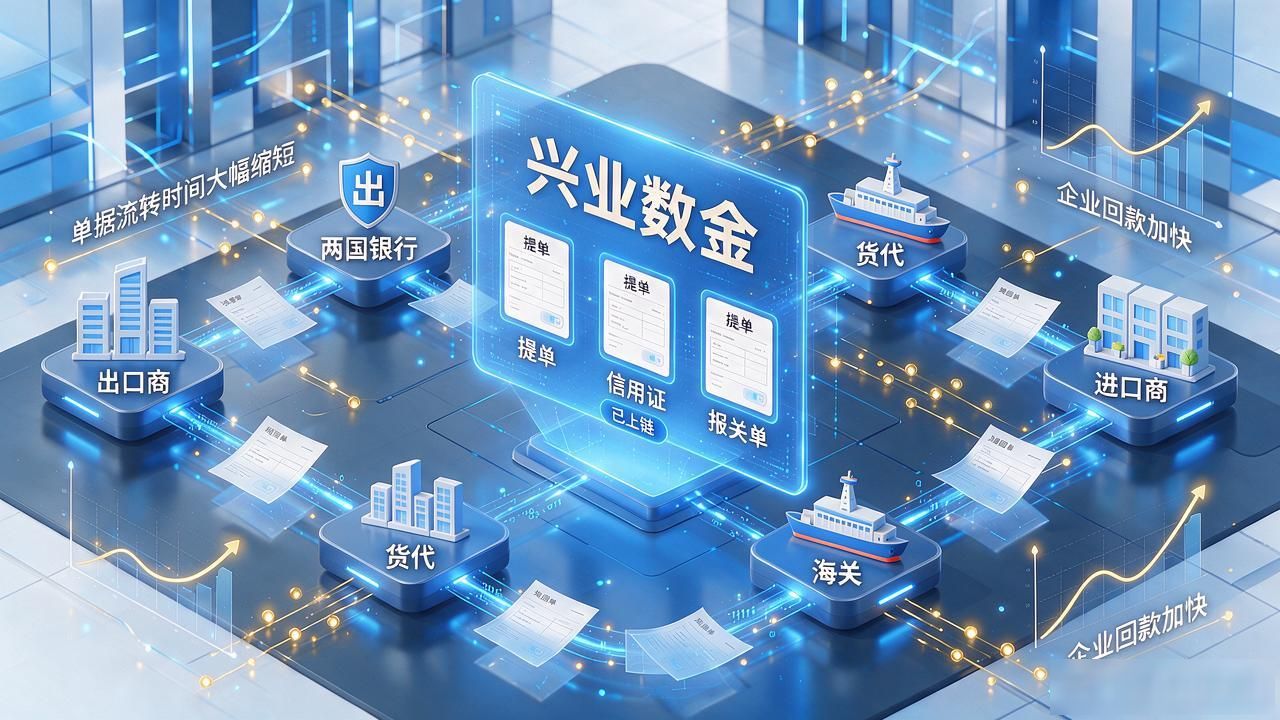 兴业数金 区块链_兴业数金 区块链供应链金融 跨境贸易区块链结算
